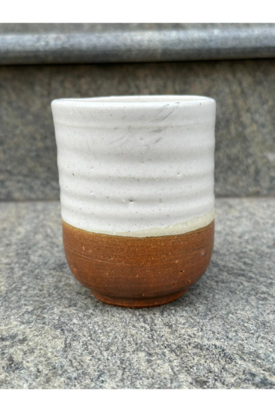 Tea Mug - White and Brown